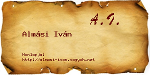 Almási Iván névjegykártya