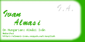 ivan almasi business card